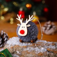 Weihnachten Cartoon-stil Elch Holz Täglich Festival Hängende Ornamente sku image 2