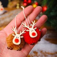 Christmas Cartoon Style Elk Wood Daily Festival Hanging Ornaments main image 2