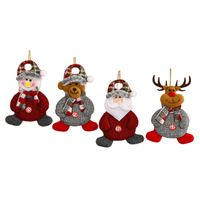 Christmas Cartoon Style Bear Deer Cloth Daily Festival Hanging Ornaments main image 4