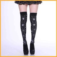 Women's Retro Exaggerated Color Block Cloth Over The Knee Socks A Pair sku image 2
