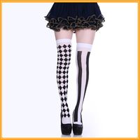Women's Retro Exaggerated Color Block Cloth Over The Knee Socks A Pair sku image 9