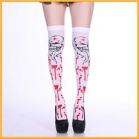 Women's Retro Exaggerated Color Block Cloth Over The Knee Socks A Pair sku image 12