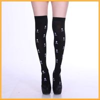 Women's Retro Exaggerated Color Block Cloth Over The Knee Socks A Pair sku image 7