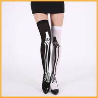 Women's Retro Exaggerated Color Block Cloth Over The Knee Socks A Pair sku image 11