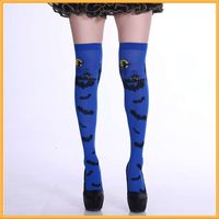 Women's Retro Exaggerated Color Block Cloth Over The Knee Socks A Pair sku image 19