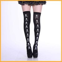 Women's Retro Exaggerated Color Block Cloth Over The Knee Socks A Pair sku image 8