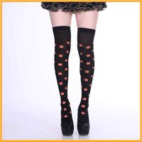 Women's Retro Exaggerated Color Block Cloth Over The Knee Socks A Pair sku image 13