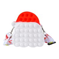 Kid's All Seasons Silica Gel Santa Claus Cute Square Zipper Shoulder Bag main image 3