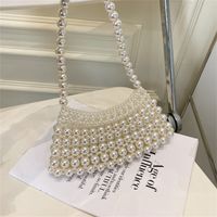 Women's All Seasons Artificial Pearl Solid Color Elegant Oval Open Underarm Bag main image 3