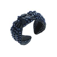 Elegant Luxurious Irregular Cloth Inlay Artificial Pearls Hair Band sku image 1