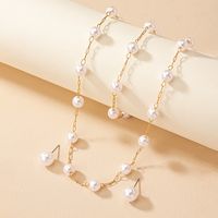 Elegant Vacation Sweet Pearl Alloy Plastic Plating 14k Gold Plated Women's Bracelets Necklace sku image 1