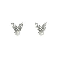 1 Paire Sucré Papillon Placage Incruster Le Cuivre Perle D'eau Douce Boucles D'oreilles main image 2