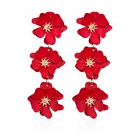 1 Pair Elegant Bohemian Simple Style Flower Plating Alloy Drop Earrings sku image 5