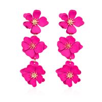 1 Pair Elegant Bohemian Simple Style Flower Plating Alloy Drop Earrings main image 1