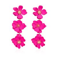 1 Pair Elegant Bohemian Simple Style Flower Plating Alloy Drop Earrings sku image 1