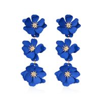 1 Pair Elegant Bohemian Simple Style Flower Plating Alloy Drop Earrings main image 3