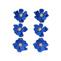 1 Pair Elegant Bohemian Simple Style Flower Plating Alloy Drop Earrings sku image 5