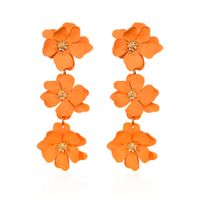 1 Pair Elegant Bohemian Simple Style Flower Plating Alloy Drop Earrings sku image 3