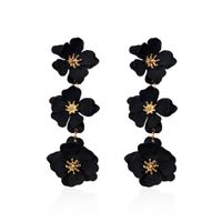 1 Pair Elegant Bohemian Simple Style Flower Plating Alloy Drop Earrings sku image 7