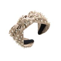 Elegant Luxuriös Irregulär Tuch Inlay Künstliche Perlen Haarband sku image 4