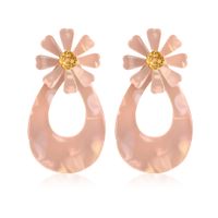 1 Pair Classic Style Flower Plastic Resin Drop Earrings main image 6