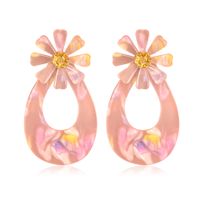 1 Pair Classic Style Flower Plastic Resin Drop Earrings main image 2
