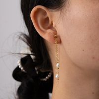 1 Pair Modern Style Korean Style Geometric Plating Copper Drop Earrings main image 4