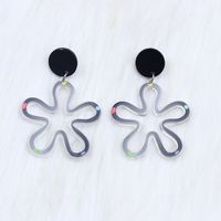 1 Pair Simple Style Flower Arylic Drop Earrings sku image 1