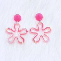 1 Pair Simple Style Flower Arylic Drop Earrings sku image 4