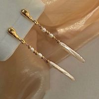 1 Pair Lady Geometric Plating Copper Drop Earrings main image 4