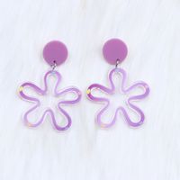 1 Pair Simple Style Flower Arylic Drop Earrings sku image 3