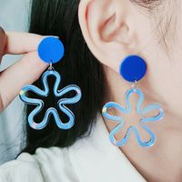 1 Pair Simple Style Flower Arylic Drop Earrings main image 2