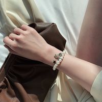 Elegant Cute Lady Bear Freshwater Pearl Copper Inlay Artificial Gemstones Bracelets main image 5