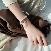 Elegant Cute Lady Bear Freshwater Pearl Copper Inlay Artificial Gemstones Bracelets main image 3