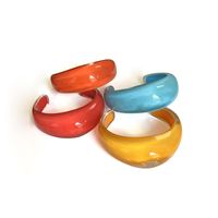 Classic Style Solid Color Resin Enamel Women's Rings Bracelets main image 5