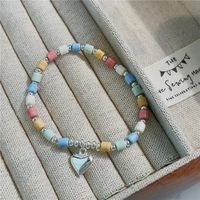 Sweet Heart Shape Beaded Beaded Women's Bracelets Necklace sku image 1
