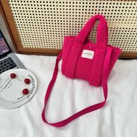 Frau Mittel Alle Jahreszeiten Polyester Einfarbig Klassischer Stil Quadrat Magnetschnalle Handtasche sku image 3
