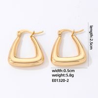 1 Pair IG Style Simple Style Geometric Plating 304 Stainless Steel Gold Plated Silver Plated Earrings sku image 9
