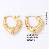 1 Pair IG Style Simple Style Geometric Plating 304 Stainless Steel Gold Plated Silver Plated Earrings sku image 10