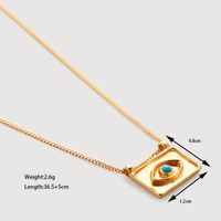 Ig Style Simple Style Devil's Eye Solid Color Sterling Silver Plating Inlay Artificial Gemstones 18k Gold Plated Necklace main image 2