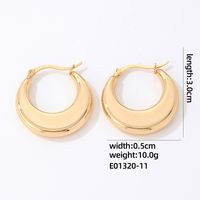 1 Pair IG Style Simple Style Geometric Plating 304 Stainless Steel Gold Plated Silver Plated Earrings sku image 14