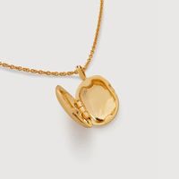Ig Style Simple Style Solid Color Sterling Silver Plating 18k Gold Plated Pendant Necklace main image 3