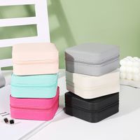 Simple Style Solid Color Flannel Jewelry Boxes main image 6