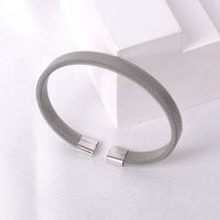 Décontractée Style Simple Couleur Unie Acier Inoxydable Placage Bracelet sku image 1