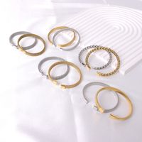 Casual Simple Style Solid Color Stainless Steel Plating Bangle main image 2