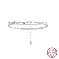 Japanese Style Simple Style Cool Style Paper Clip Sterling Silver Irregular Handmade Plating Bracelets sku image 2