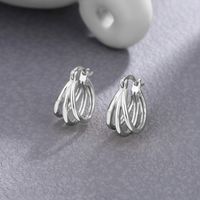 1 Pair Elegant Solid Color Plating Inlay Sterling Silver Zircon Ear Studs sku image 2