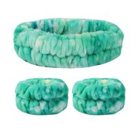 Geometric Stripe Coral Fleece Pleated Hair Band sku image 54