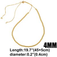 Vintage Style Round Copper Plating 18k Gold Plated Necklace sku image 2