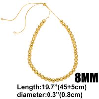 Vintage Style Round Copper Plating 18k Gold Plated Necklace sku image 3
